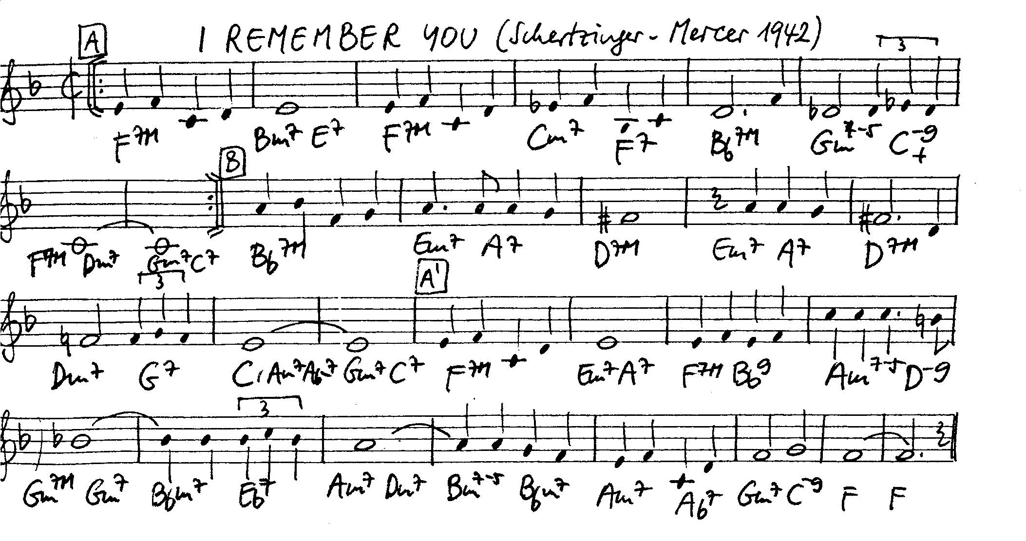 i remember you leadsheet – book us for your next 20s or gatsby event